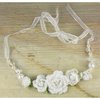 Prima - Scrapbook Jewelry Collection - Jeweled Flower Necklaces - Blizzard