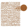 Prima - Textured Alphabet Stickers - Brown, CLEARANCE