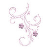 Prima - Say It In Pearls and Crystals Collection - Self Adhesive Jewel Art - Bling - Flourish with Flowers - Pink
