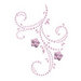 Prima - Say It In Pearls and Crystals Collection - Self Adhesive Jewel Art - Bling - Flourish with Flowers - Pink