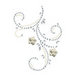 Prima - Say It In Pearls and Crystals Collection - Self Adhesive Jewel Art - Bling - Flourish with Flowers - Clear