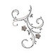 Prima - Say It In Pearls and Crystals Collection - Self Adhesive Jewel Art - Bling - Flourish with Flowers - Black Diamond