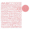 Prima - Textured Alphabet Stickers - Pink, CLEARANCE