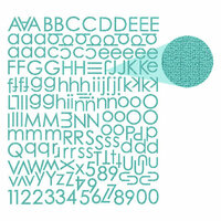 Prima - Textured Alphabet Stickers - Teal