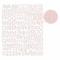 Prima - Textured Alphabet Stickers - Light Pink