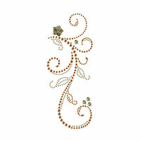 Prima - Say It In Pearls and Crystals Collection - Self Adhesive Jewel Art - Bling - Swan Lake - Brown