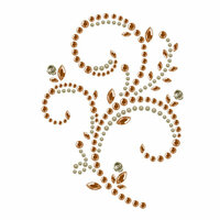 Prima - Say It In Pearls and Crystals Collection - Self Adhesive Jewel Art - Bling - Floral Timepiece - Brown