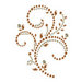 Prima - Say It In Pearls and Crystals Collection - Self Adhesive Jewel Art - Bling - Floral Timepiece - Brown