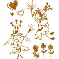 Prima - Sweet Fairy Collection - Clear Acrylic Stamps - Mix 1