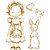 Prima - Celebrate Jack and Jill Collection - Clear Acrylic Stamps - Mix 3