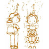 Prima - Celebrate Jack and Jill Collection - Clear Acrylic Stamps - Mix 6