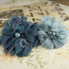 Prima - The Gatsby Collection - Fabric Flower Embellishments - Bay