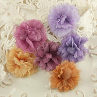 Prima - De Soie Collection - Fabric Flower Embellishments - Bistro, BRAND NEW