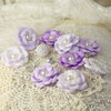 Prima - Audrey Rose Collection - Fabric Flower Embellishments - Iced Violet