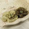 Prima - Heart Desire Collection - Fabric Flower Embellishments - Olive