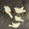 Prima - Birdsong Collection - Bird Embellishments - Script, BRAND NEW