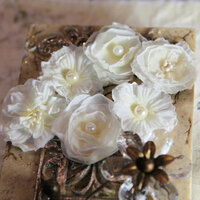 Prima - Annette Collection - Fabric Flower Embellishments - French Silk