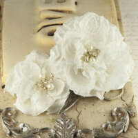 Prima - Annette Collection - Fabric Flower Embellishments - Mia