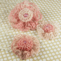 Prima - Miss Sophie Collection - Fabric Flower Embellishments - Baby Pink