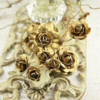 Prima - Precious Metals Collection - Flower Embellishments - Honey