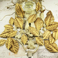 Prima - Precious Metals Collection - Flower Embellishments - Gilded