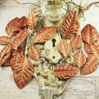 Prima - Precious Metals Collection - Flower Embellishments - Cinnamon