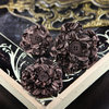 Prima - Button Blossom Collection - Fabric Flower Embellishments - Dark Alder