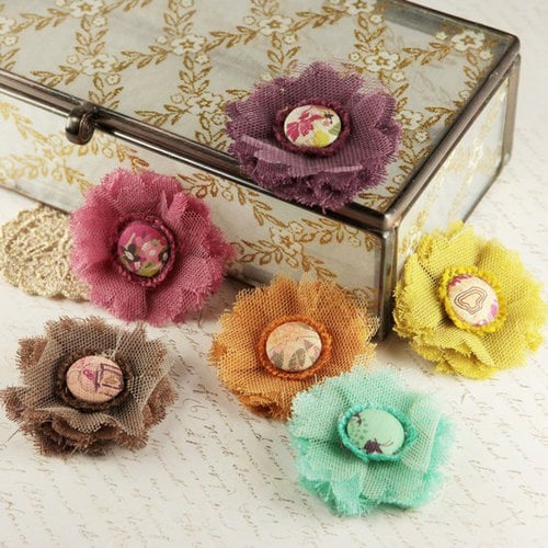 Prima - Trinket Collection - Fabric Flower Embellishments - Melody