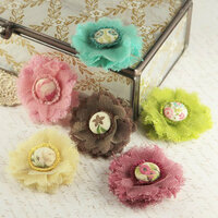 Prima - Trinket Collection - Fabric Flower Embellishments - Madeline