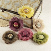 Prima - Trinket Collection - Fabric Flower Embellishments - Moulin Rouge