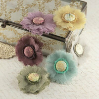 Prima - Trinket Collection - Fabric Flower Embellishments - Botanical