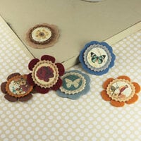 Prima - Gianna Collection - Fabric Flower Embellishments - Reflections