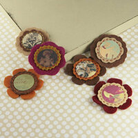 Prima - Gianna Collection - Fabric Flower Embellishments - Moulin Rouge