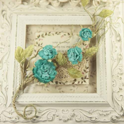 Prima - Summer Carnation 2 Collection - Flower Embellishments - Turkish Stone