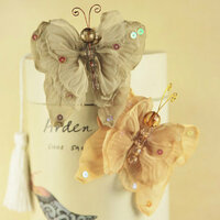 Prima - Butterfly Kiss Collection - Butterfly Embellishments - Botanical