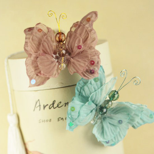 Prima - Butterfly Kiss Collection - Butterfly Embellishments - Reflections