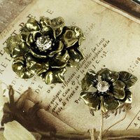Prima - Vintage Trinkets Collection - Metal Embellishments - Flowers Mix 1