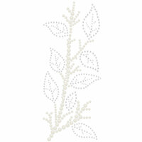 Prima - Say It In Crystals Collection - Self Adhesive Jewel Art - Bling - Leaves Spray - White