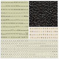 Prima - Printery Collection - Cardstock Stickers - Alphabet - Typeset