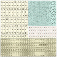 Prima - Pixie Glen Collection - Cardstock Stickers - Alphabet - Typeset