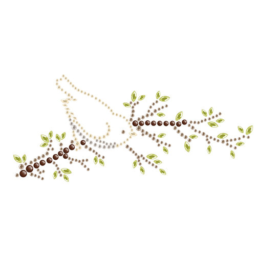 Prima - Say It In Crystals Collection - Self Adhesive Jewel Art - Bling - Bird Branch