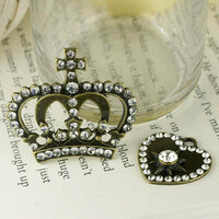 Prima - Tiny Treasures Collection - Metal Embellishments - Crowns