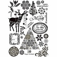 Prima - North Country Collection - Christmas - Cling Mounted Rubber Stamps