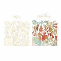 Prima - North Country Collection - Christmas - Resist Canvas - Shapes