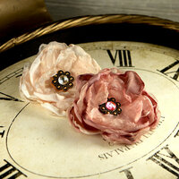 Prima - Fleur De Lys Collection - Fabric Flower Embellishments - Almond