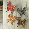 Prima - Fantasy Collection - Fabric Butterfly Embellishments - Bronze