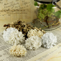 Prima - Powder Puffs Collection - Fabric Flower Embellishments - Cassie