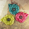 Prima - Miss Kate Collection - Fabric Flower Embellishments - Foxy