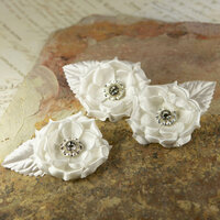 Prima - Miss Kate Collection - Fabric Flower Embellishments - Ivory