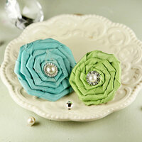 Prima - Coiled Pearls Collection - Fabric Flower Embellishments - Grace
